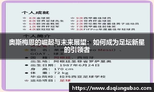 奥斯梅恩的崛起与未来展望：如何成为足坛新星的引领者